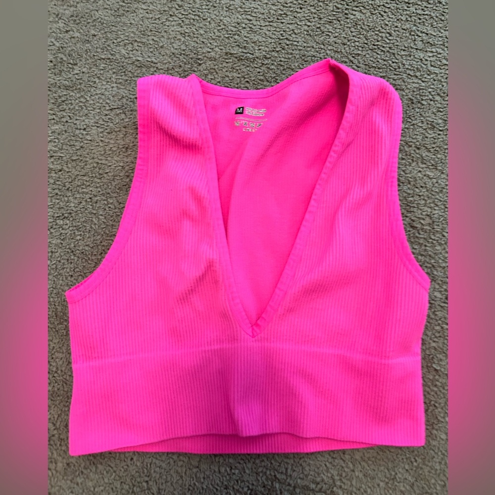 Pink cropped top